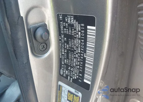 2013 Kia Sorento Lx V6 from USA, damaged, VIN 5XYKT4A2XDG410618
